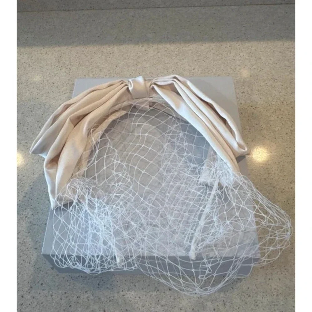 Kristen Ess Ivory Veil Headband